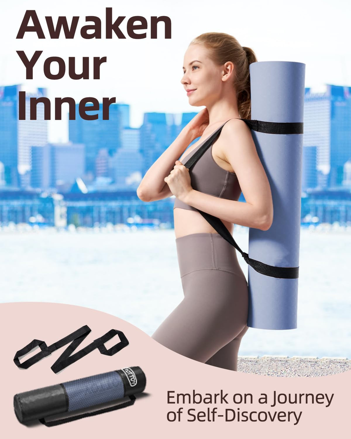 Yoga Mat 72"x 32"x1 (Nile / 72 x 32 x 1/3 in)