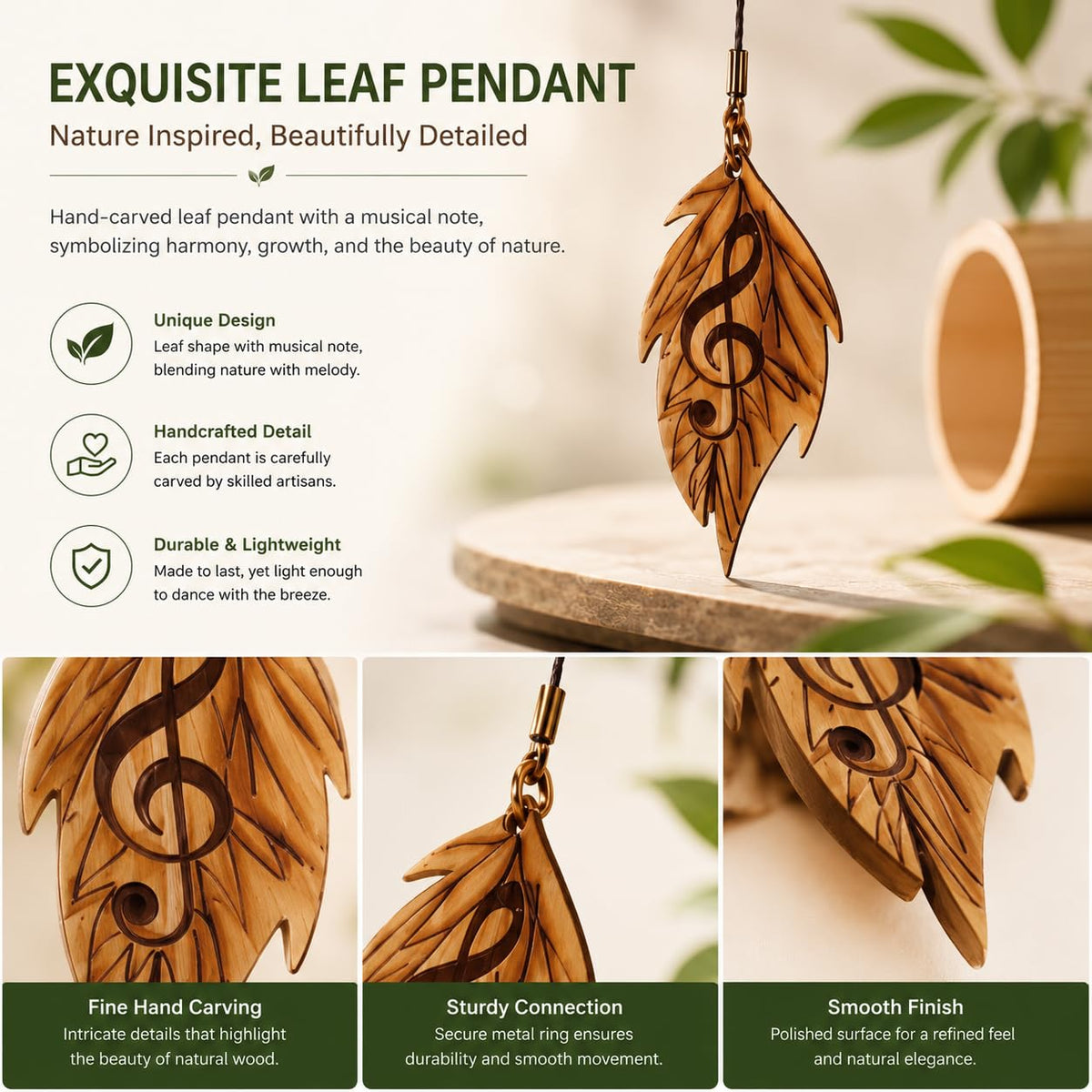Wind Chimes for Outside Natural Bamboo Windchimes Unique Rain Chime Sound Healing Instruments Gifts for Mom Indoor Outdoor Zen Decorations for Patio Porch Garden and Backyard (Fm-Chord)