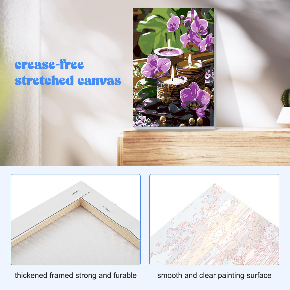 Candle Framed Paint by Numbers Kit for Adults