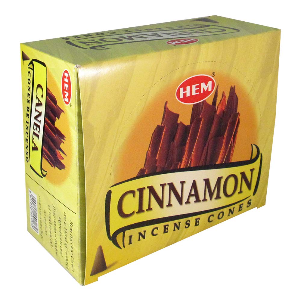 Cinnamon Incense Cones and Cone Incense Burner Bundle Insence Insense Hem Incense (Cinnamon)