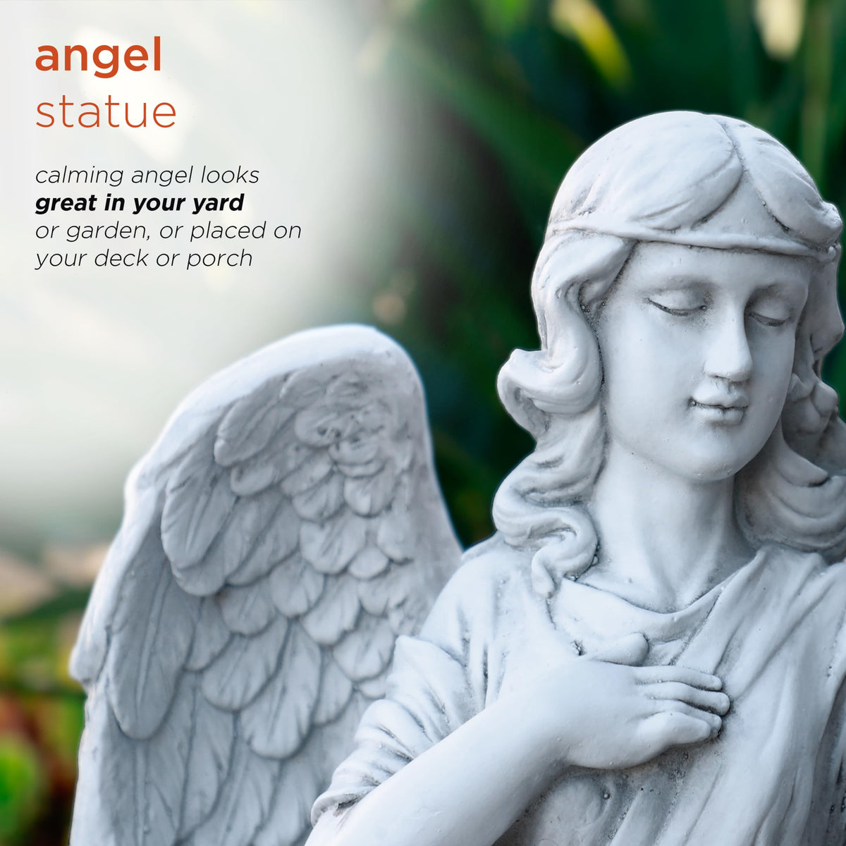 31" Tall Indoor (31" H - Light Gray Angel)