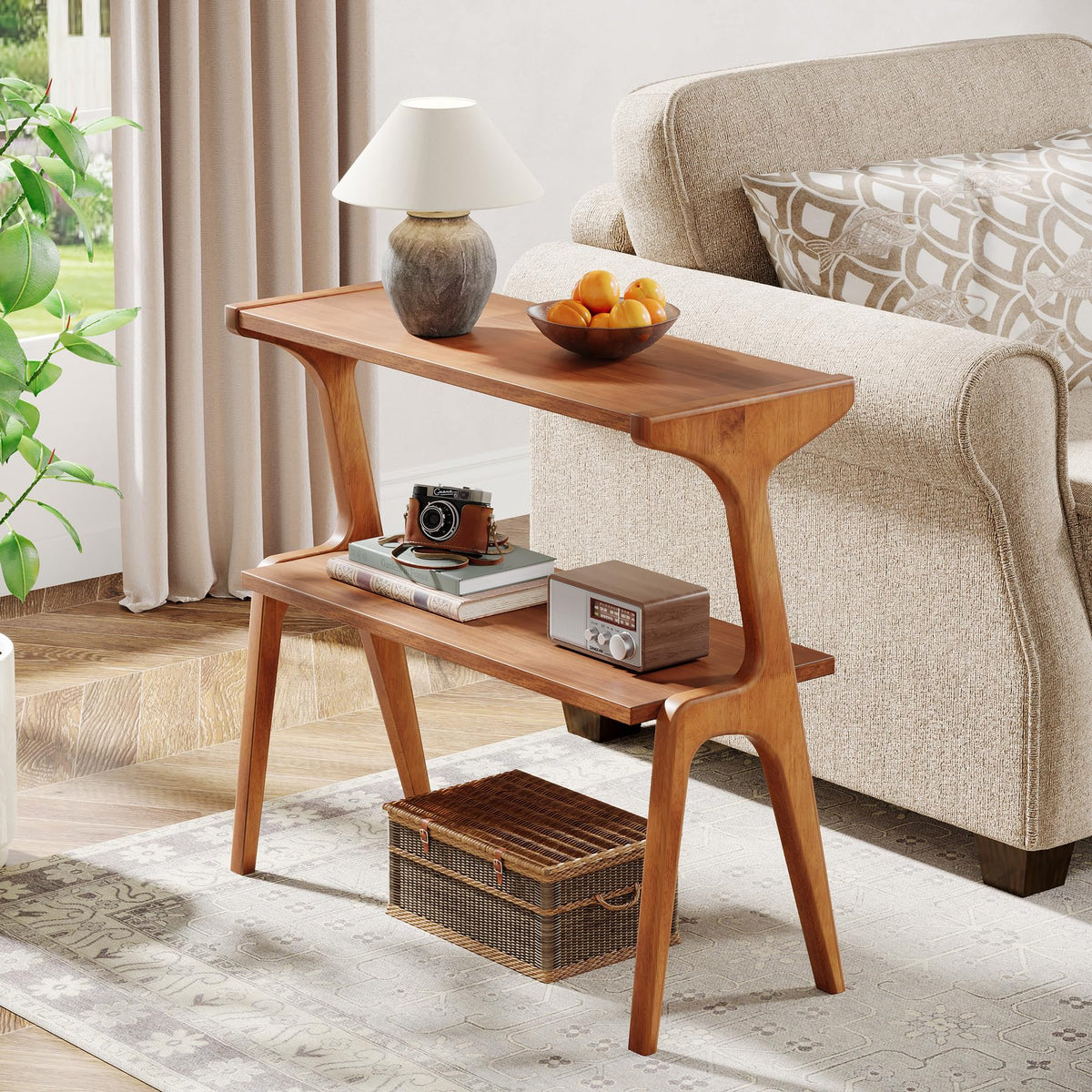 Solid Wood End Table (Walnut)