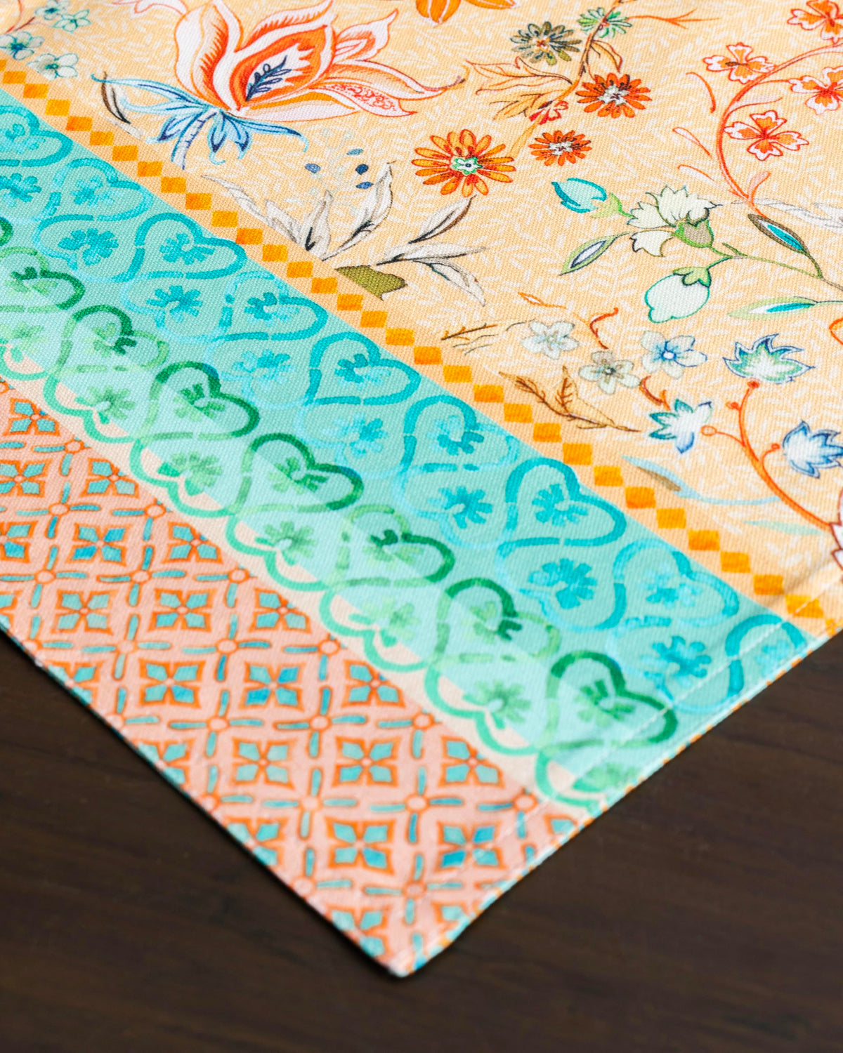 Placemats Set of 4 Reusable 100% Cotton (099 - Luxury Loft - Peach / 13" X 19" (Pack of 4))