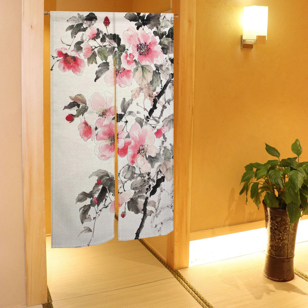 Japanese Noren Doorway Curtain (Pink02)