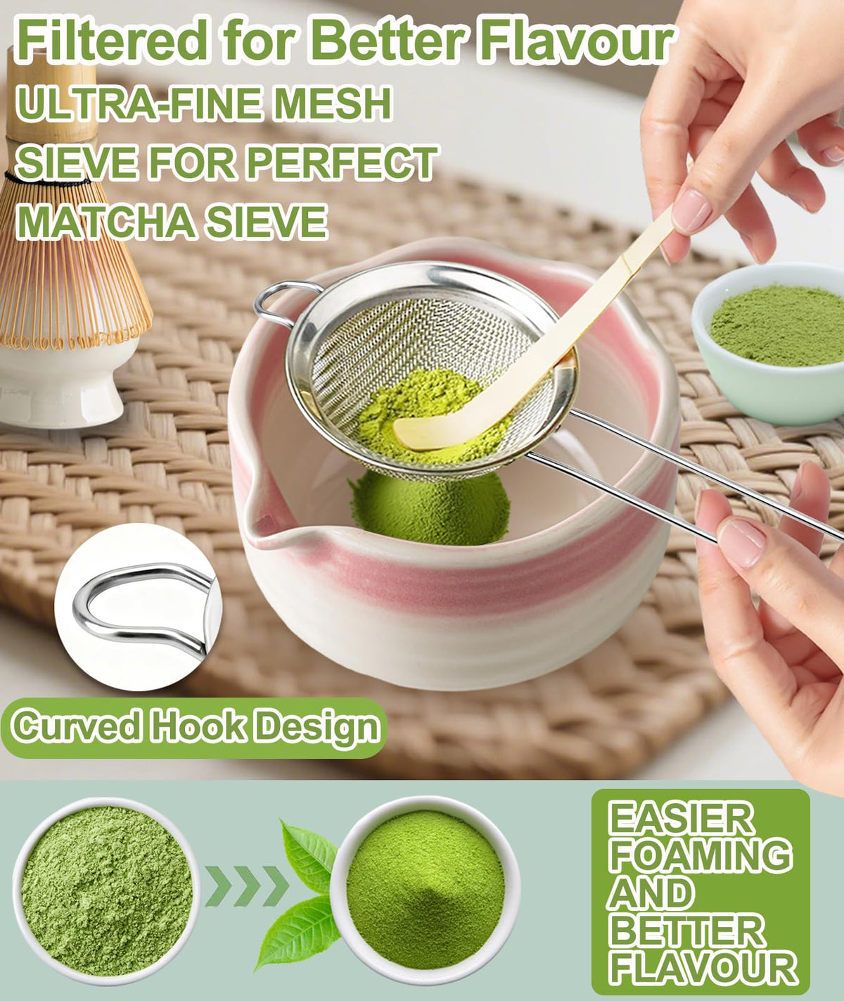Matcha Whisk Set (Gradient Pink)