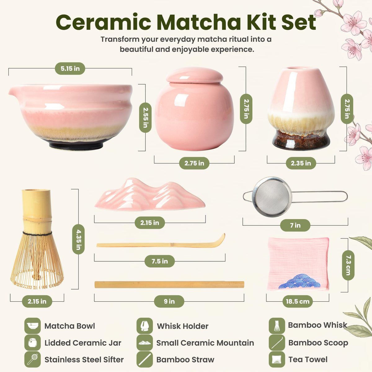 Title Matcha Whisk Set (Pink)