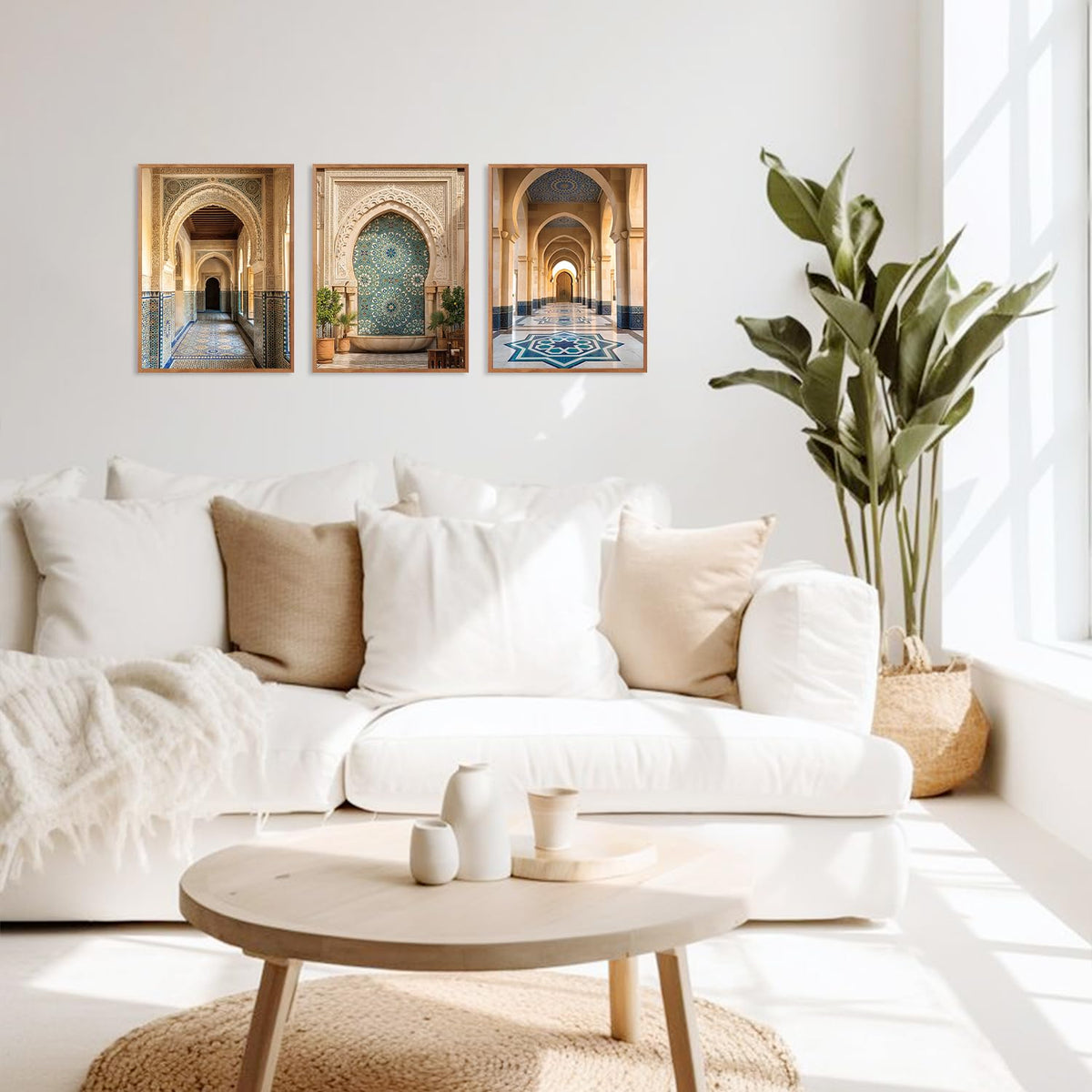 Moroccan Arch Framed Canvas Wall Art (Moroccan)