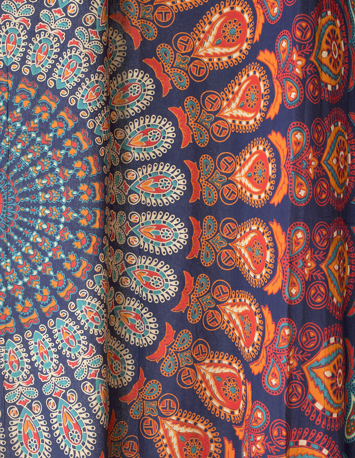 Blue Hippie Mandala Curtains 100 Inch Length for Living Room Bedroom 2 Panels Set Light Filtering Semi Sheer Window Curtains 84 Inch Width Boho Farmhouse Drapes W84xL100 Multicolor (Blue Multicolor / 84"W x 100"L (Pack of 2))