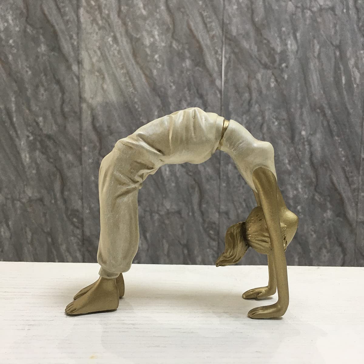 Meditation Statue Yoga Girl Aesthetic Arch Bridge Pose Statues Figurines (Style1)