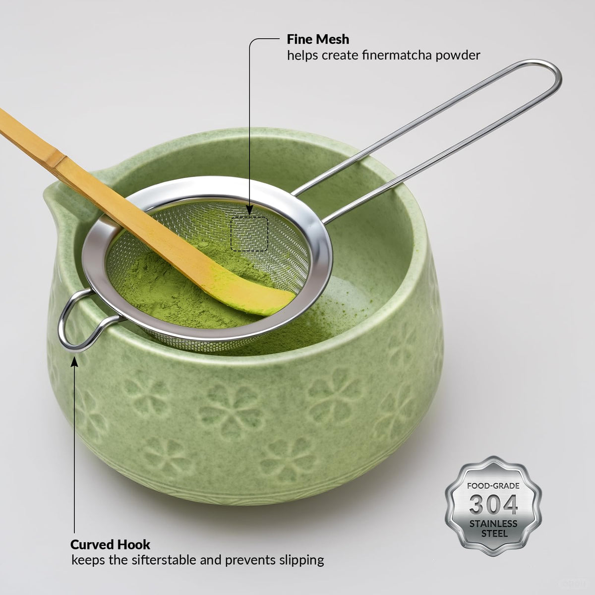 Matcha Whisk Set (Mottled Green)