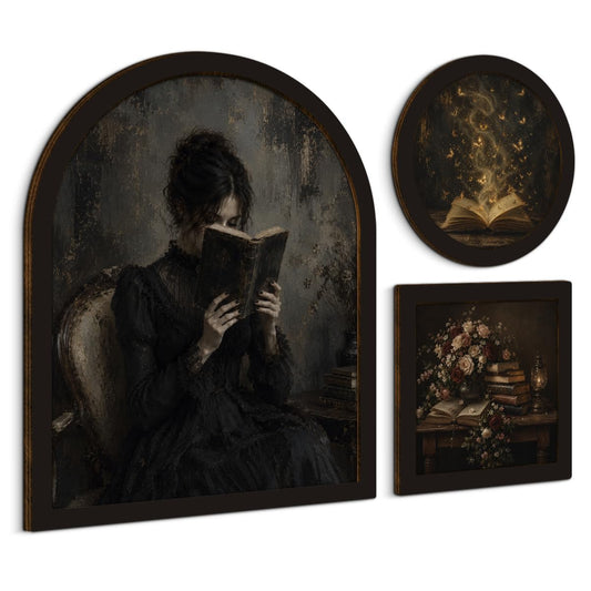 3 Pcs Dark Academia Wall Art Sign (Dark-04)
