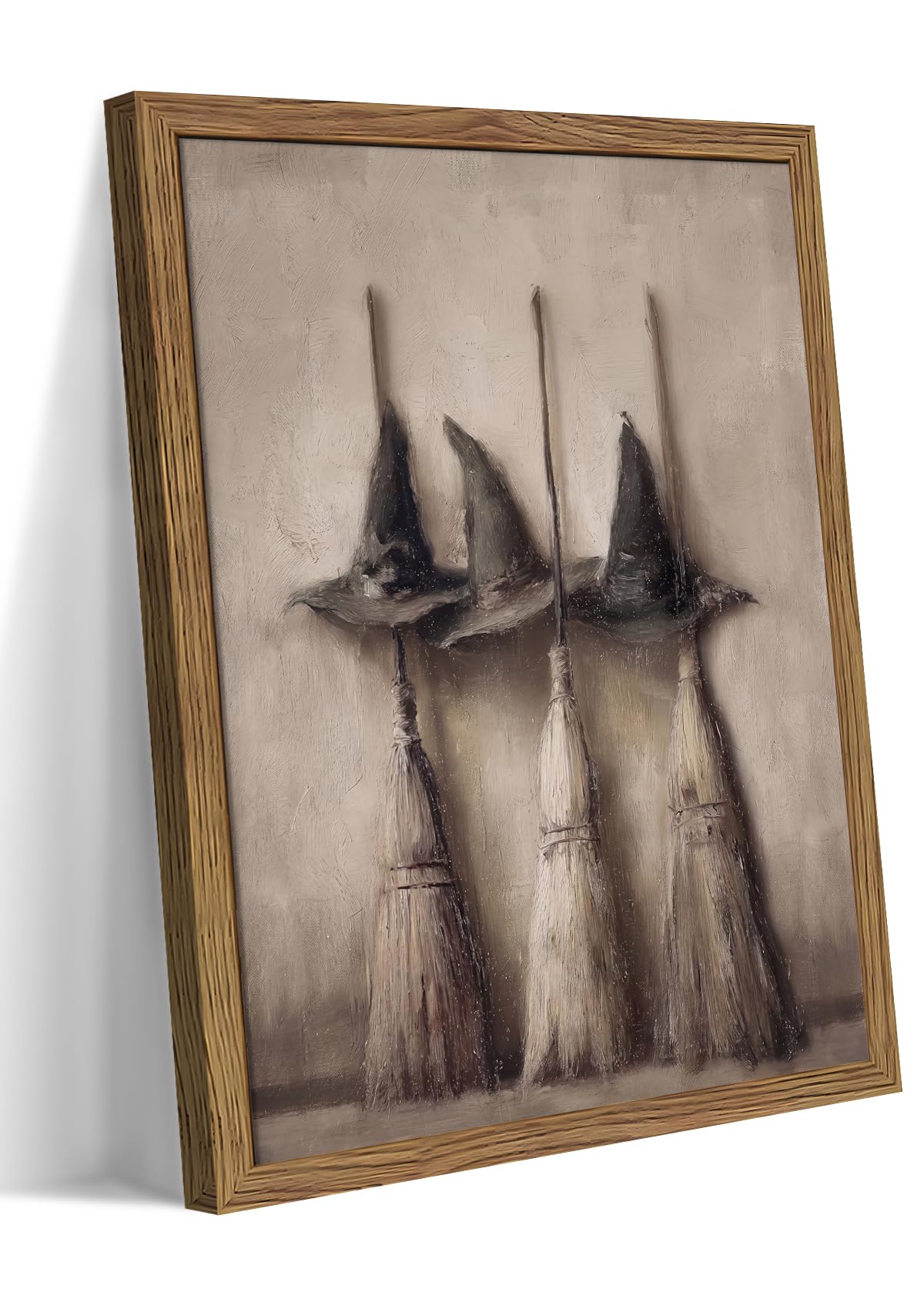 Vintage Halloween Witch Hat Wall Art (Hat broom / 24"L x 16"W)