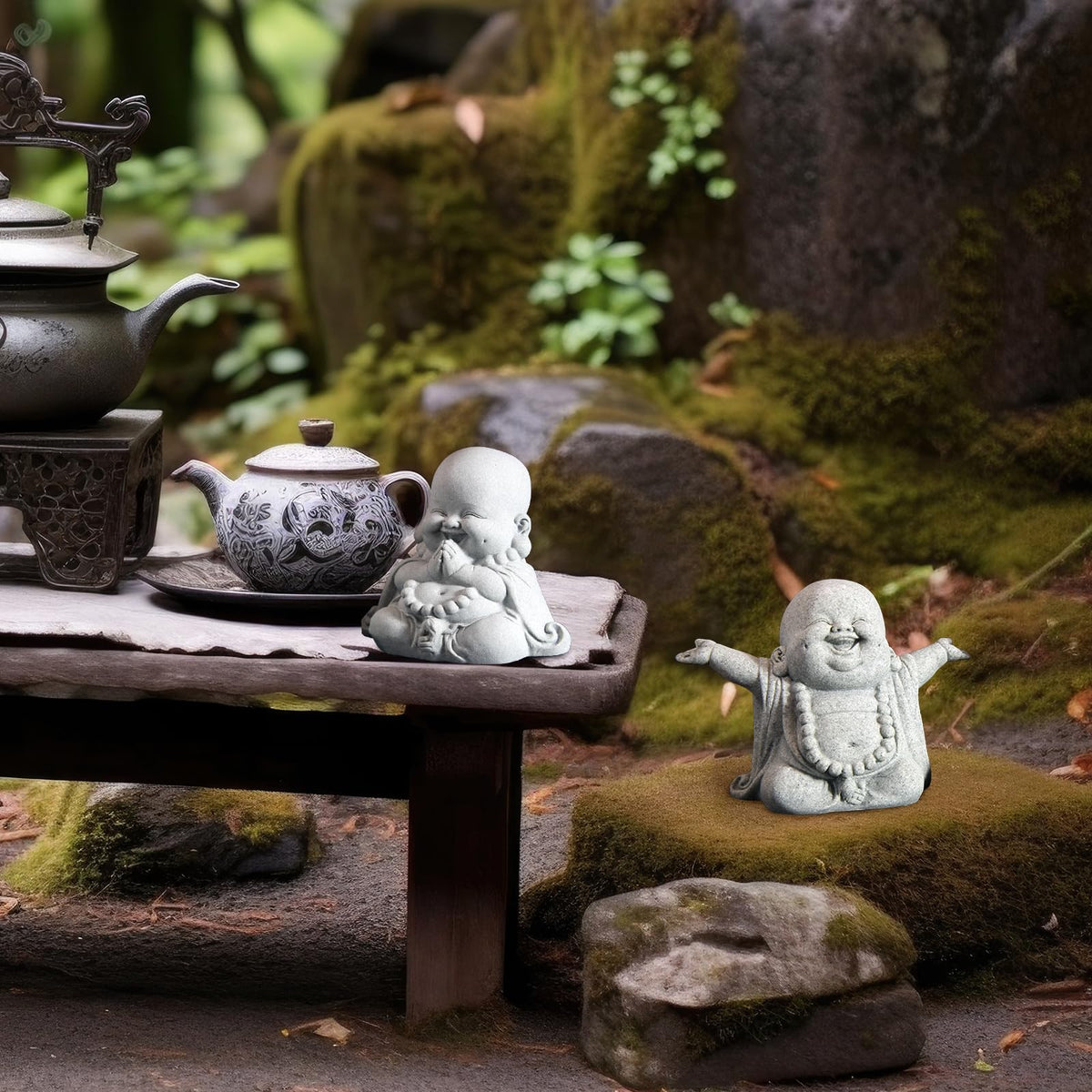 Buddha Sandstone Statues 2pcs (Buddha)