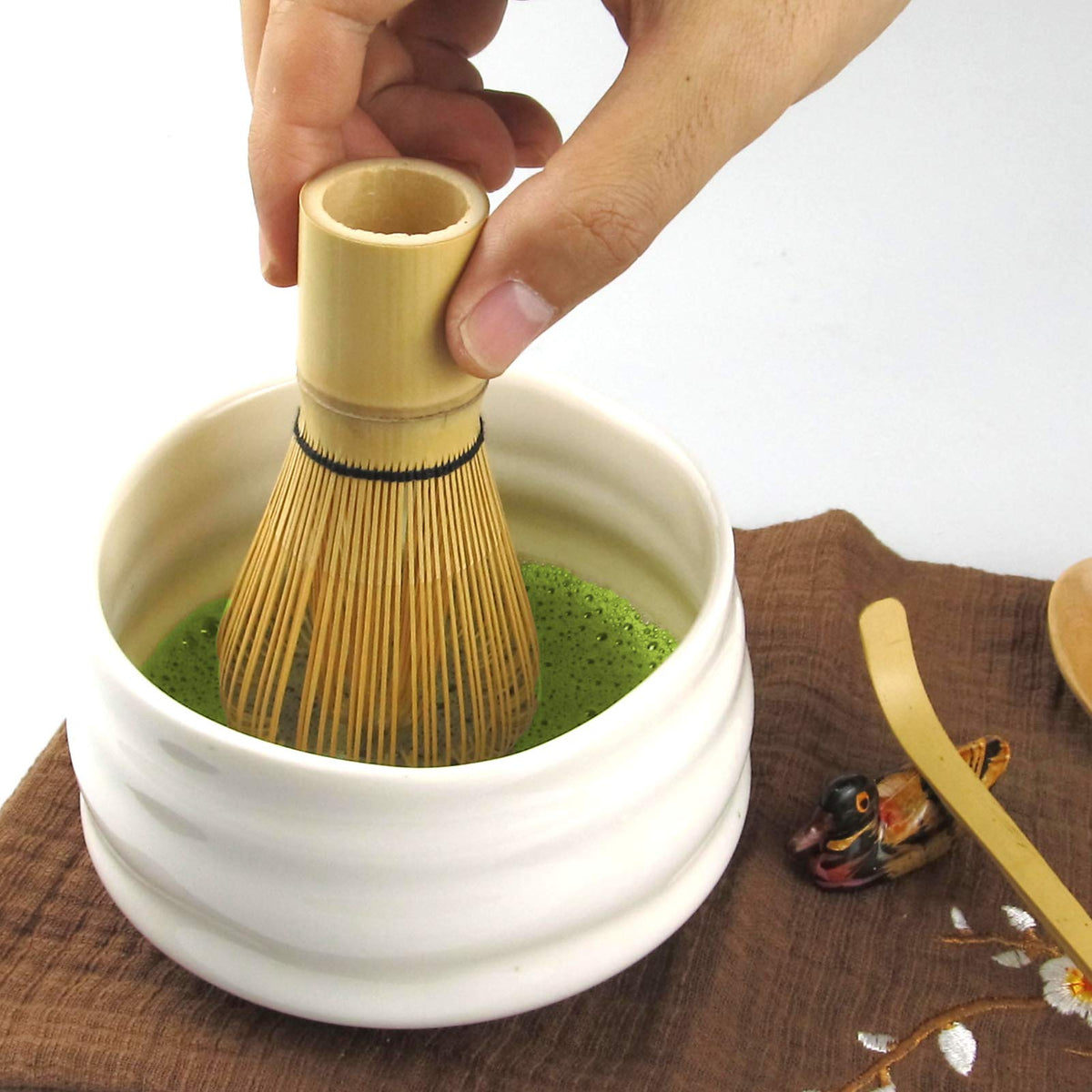 10 Piece Japanese Matcha Tea Set (White)
