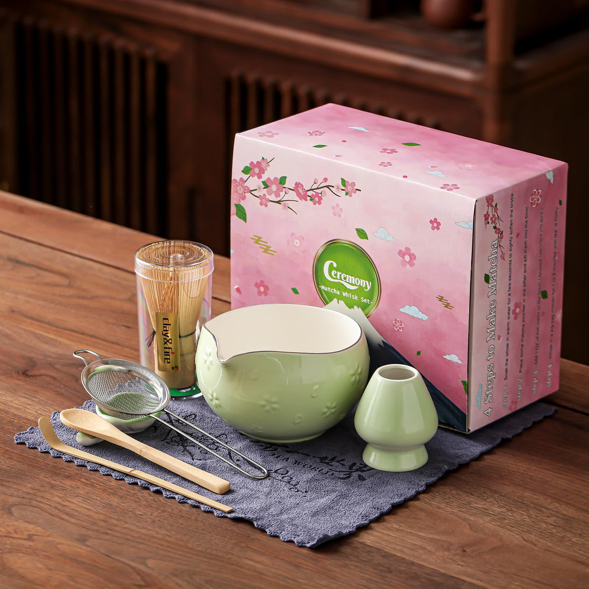 Matcha Whisk Set (Light Green)