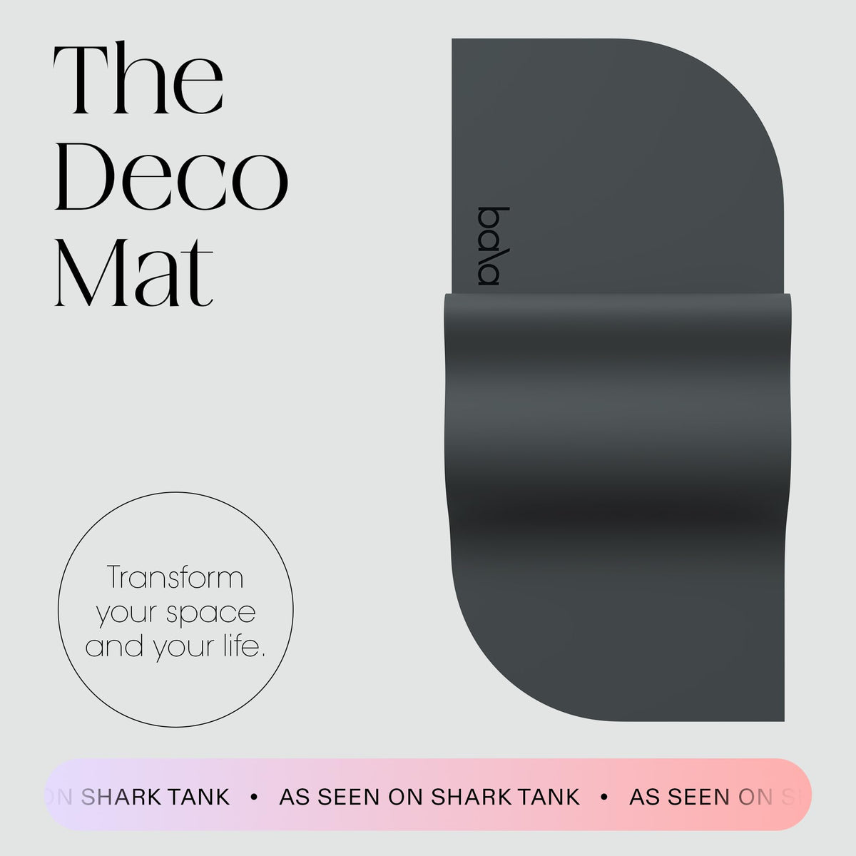 Premium Yoga Mat (Deco Mat - 5mm / Charcoal)