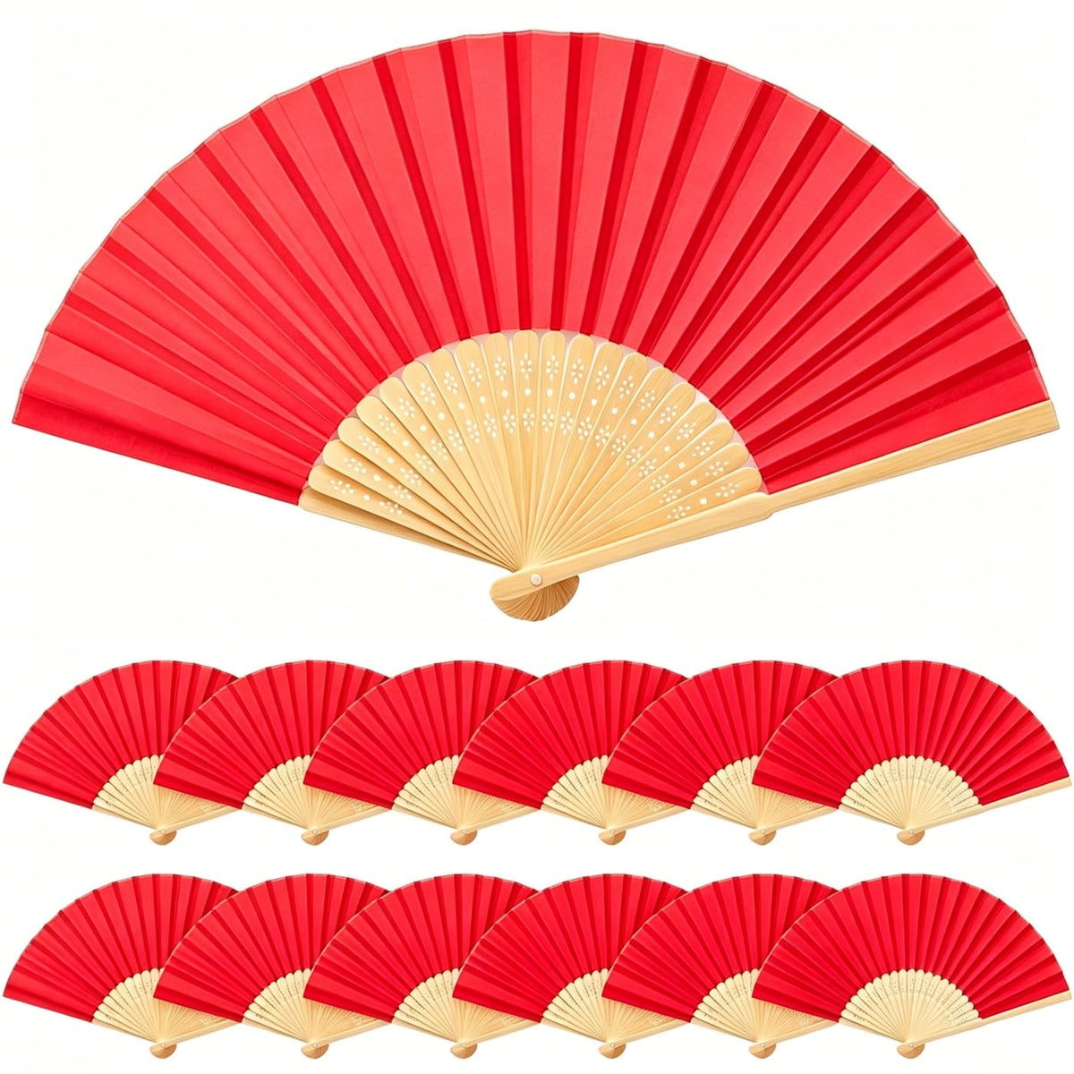 Paper Hand Fans (Red)