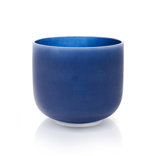 8" Indigo A Note Crystal Singing Bowl Third Eye Chakra with Suede Mallet for Meditation (8 inch A / Indigo A Note)
