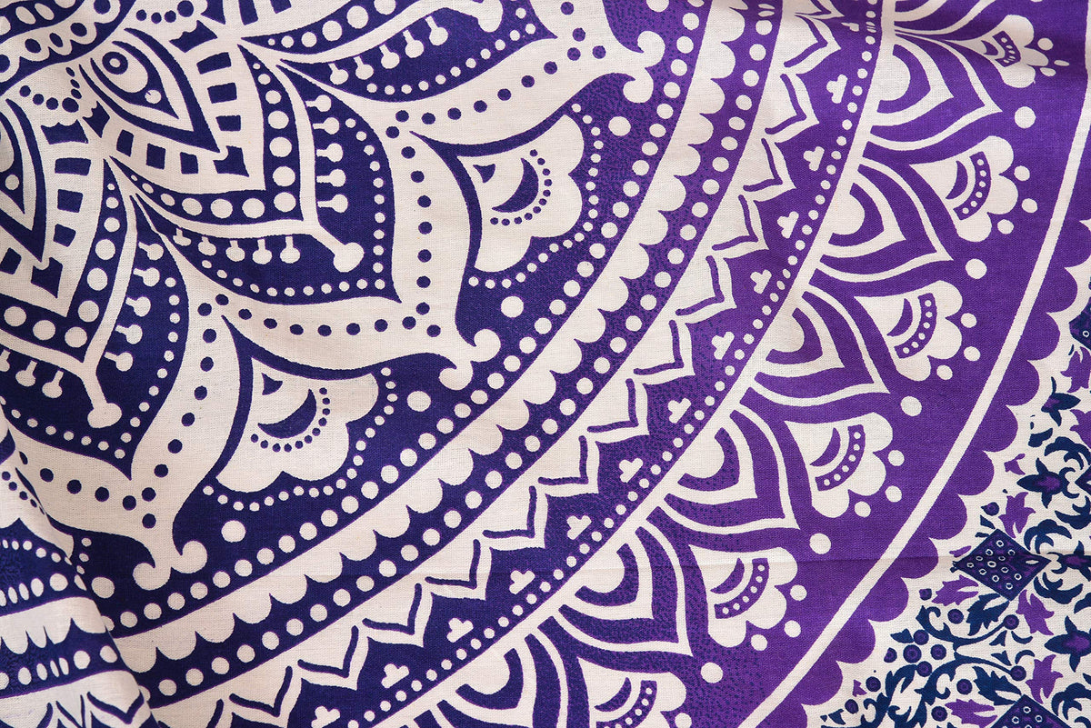 Ombre Wall Hanging Bohemian Tapestry (Purple Blue / 60"L x 54"W)