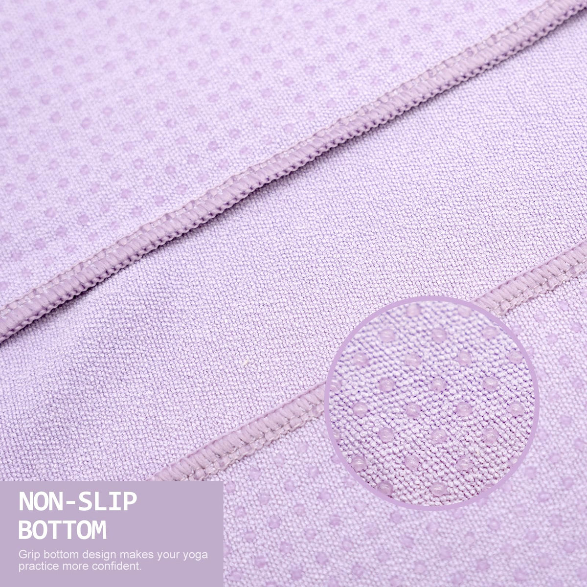 2 Pack Hot Yoga Towel with Grip Dot (Taro Purple)