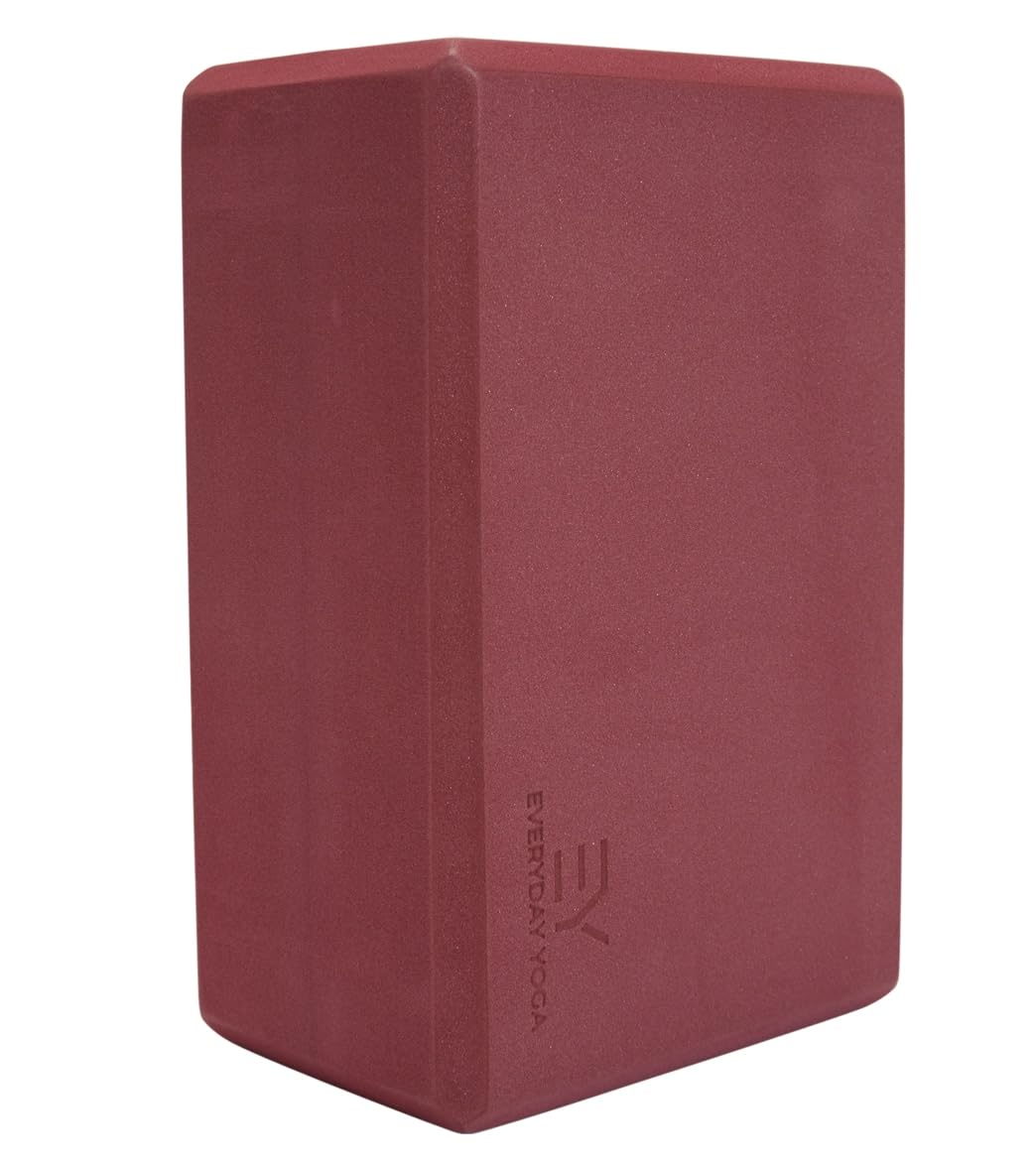 4 Inch Foam Yoga Block (Merlot / 4 Inch Thick)