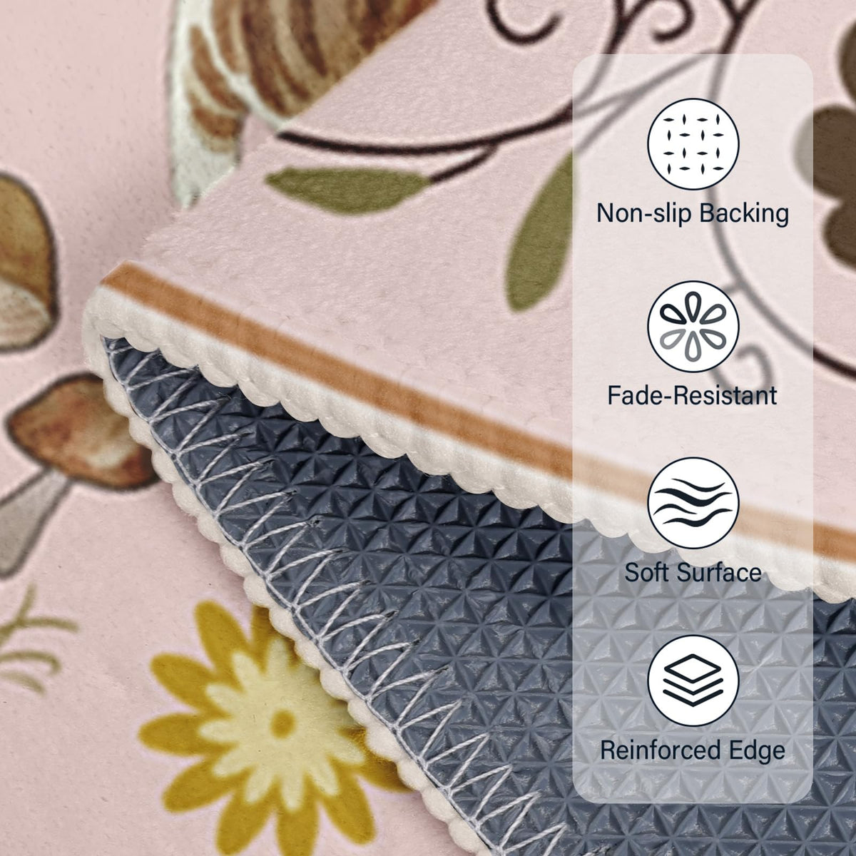 Animal Cat Round Area Rug 4ft (Daily-pink / 4' (Round))