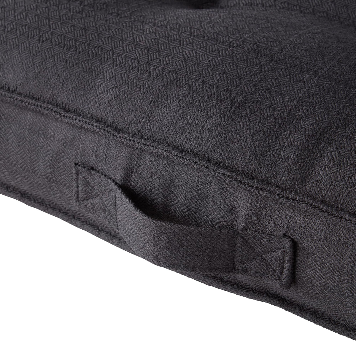 Square Tufted Floor Pillow with Removable Cover (Black / Large (40"))