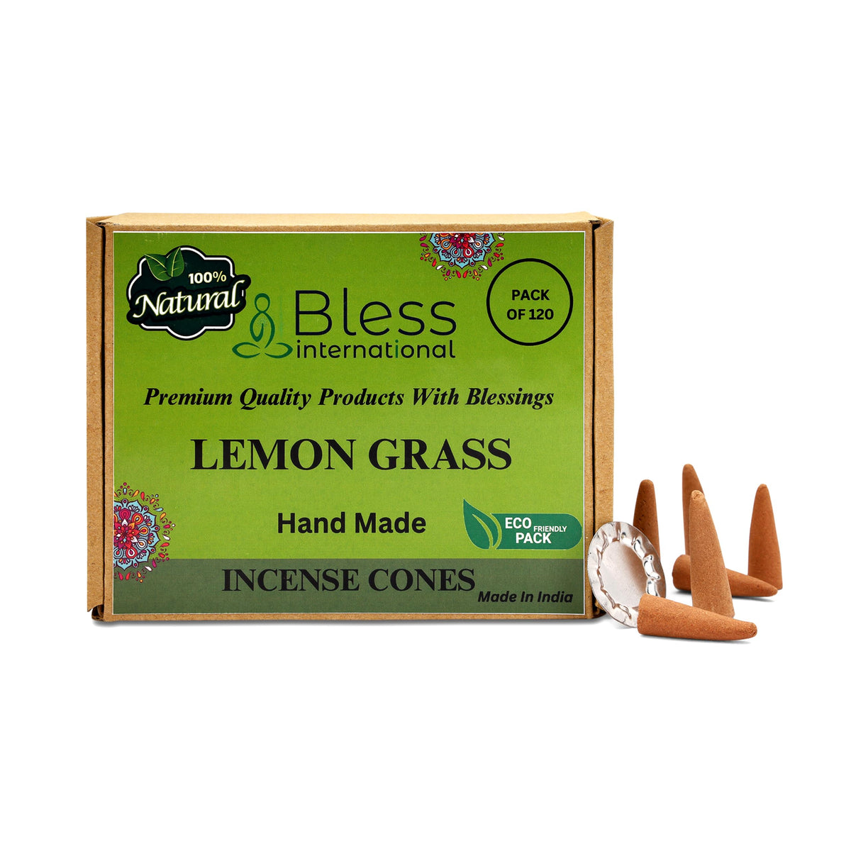 Lemon Gras 100% (Lemon Grass / Pack Of 120 Cones)