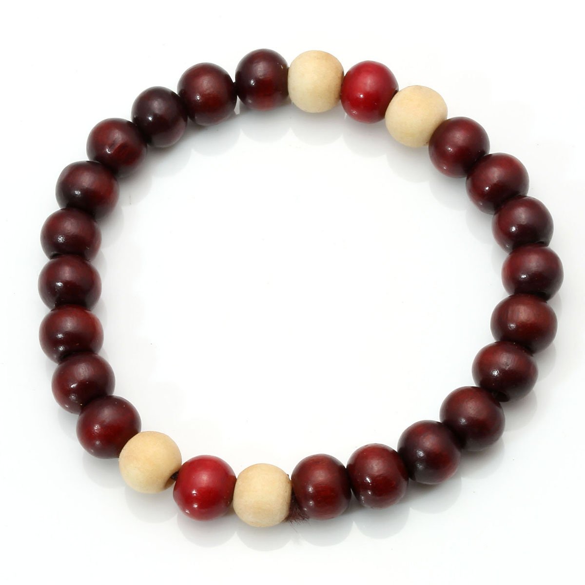 3 Pcs Healing Wood Bead Wrist Yoga Reiki Bracelet for Mala Prayer Buddha (D:3 PCS)