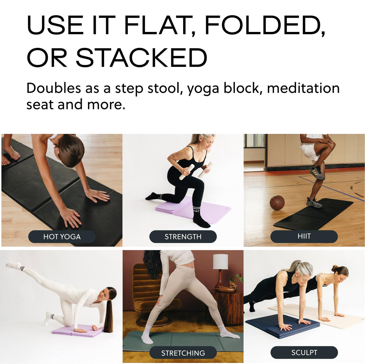 Foldable Yoga Mat Pro (Midnight)