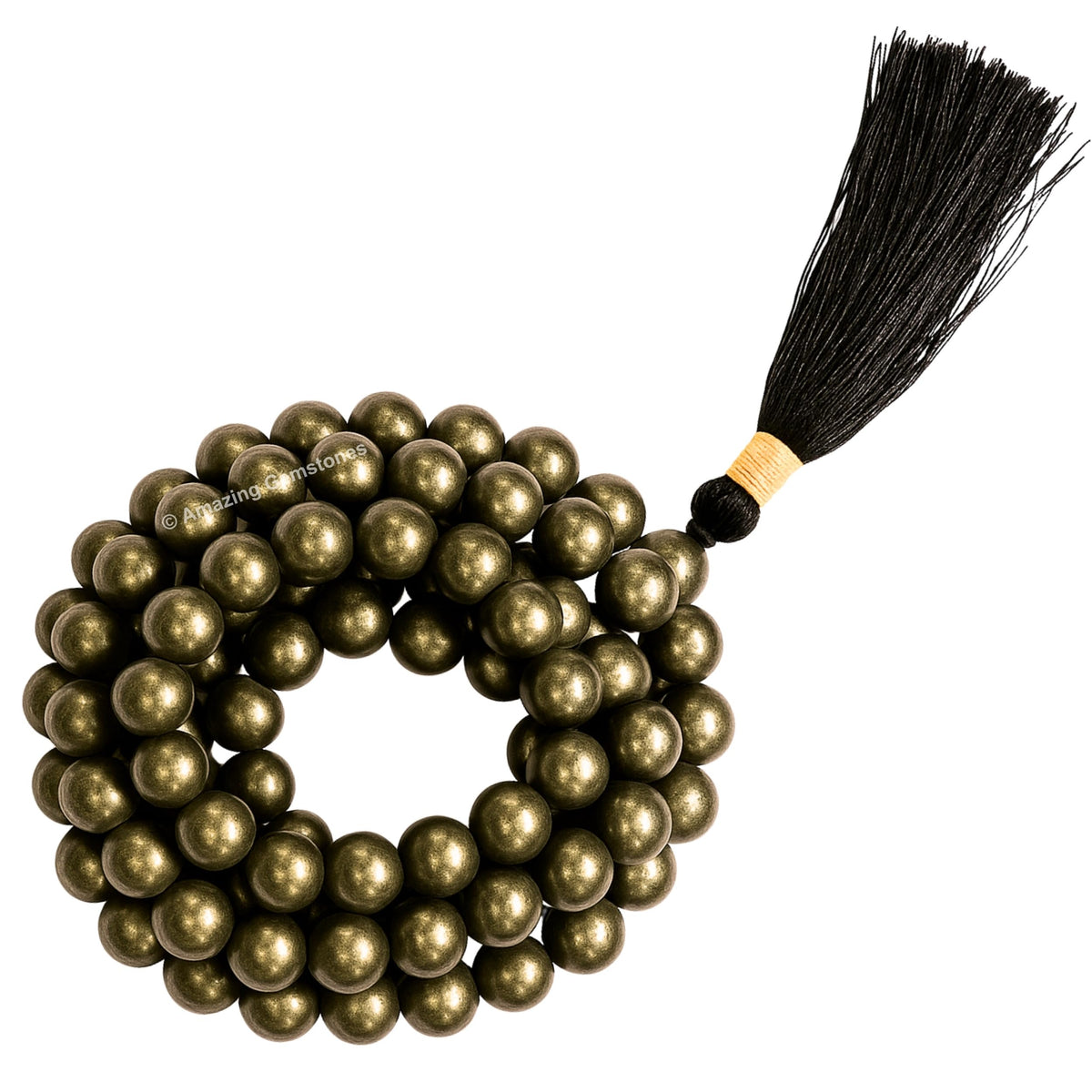Pyrite Mala Beads (Pyrite / Plain)