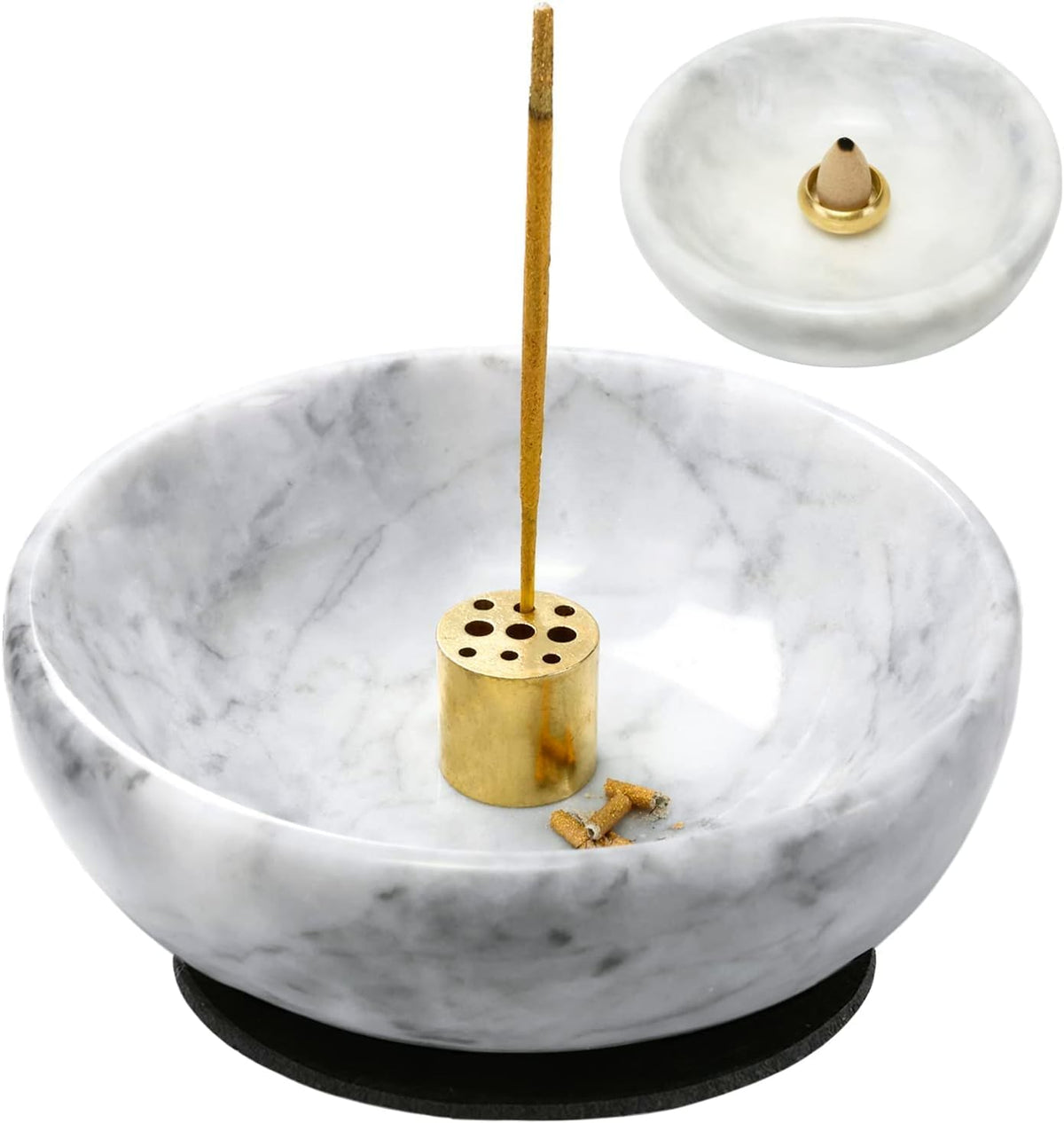 Natural Marble Incense Burner (Gray / Medium)