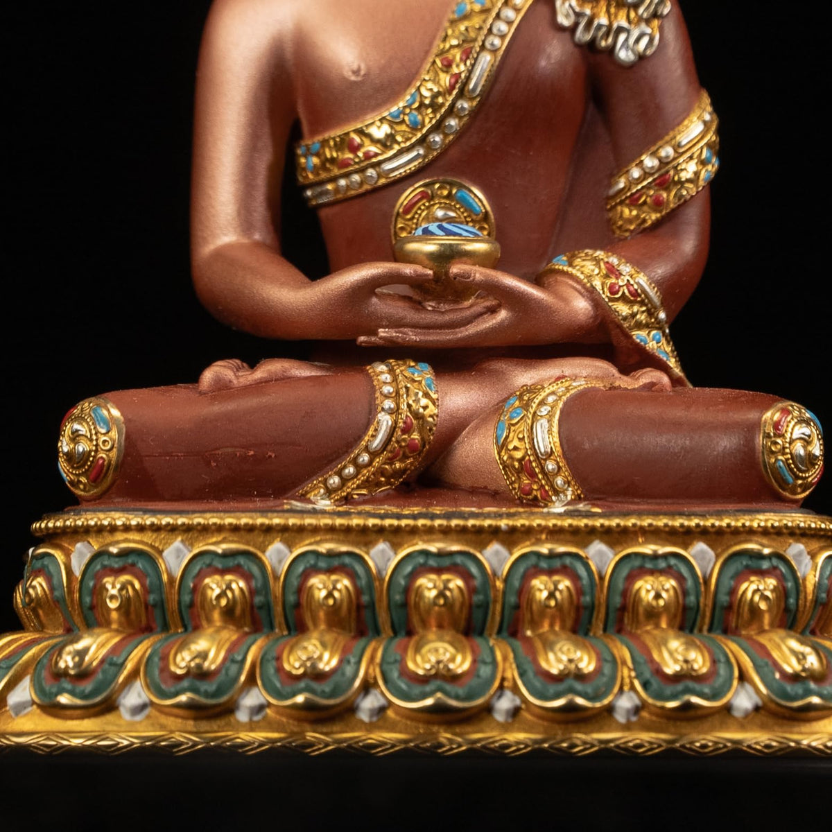 Hand Painted Amitabha Buddha Statue (Amitabha / 5.91in)