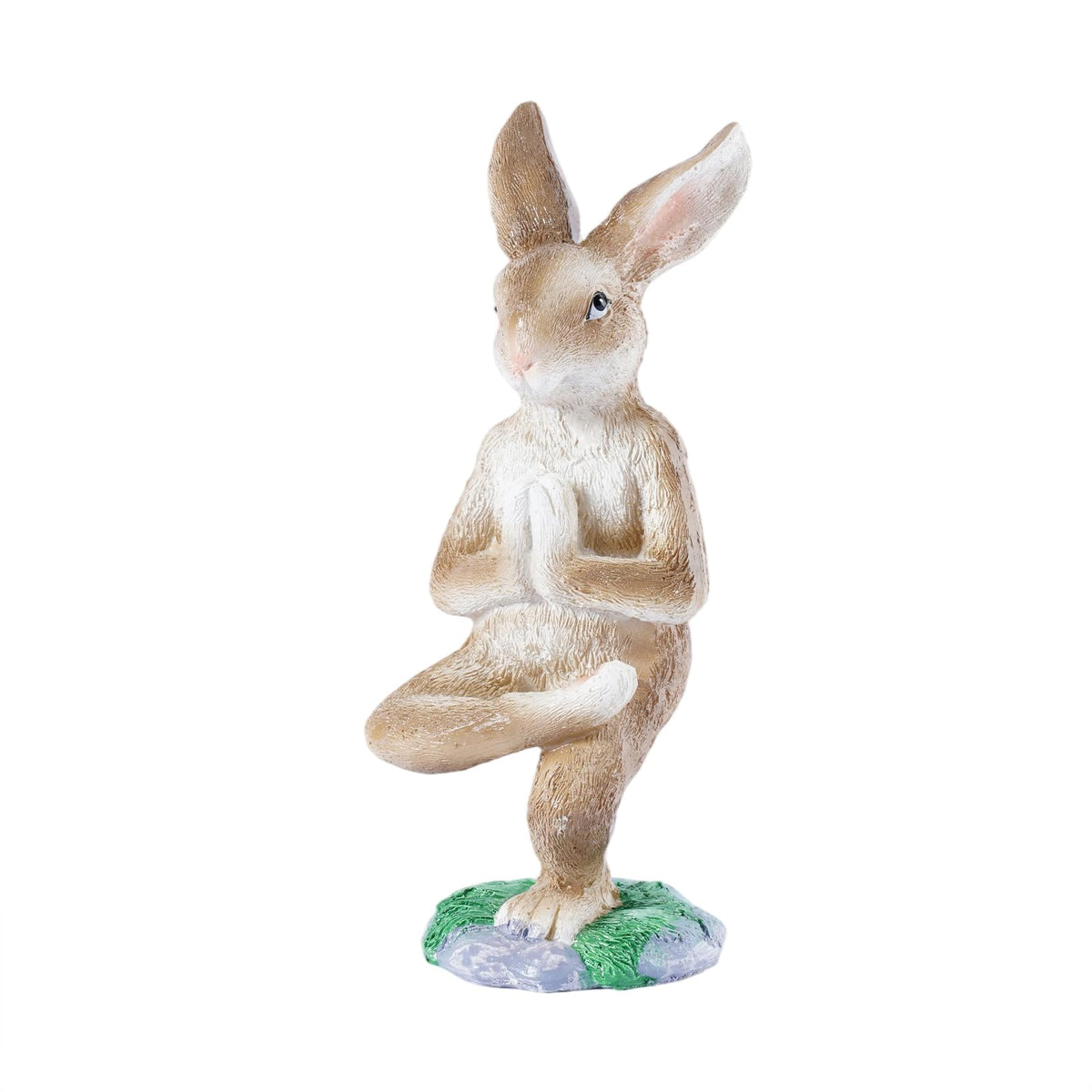 Yoga Bunny Figurines Resin Rabbit Statue Meditation Decor Zen Garden Decor Outdoor Easter Bunnies Decor Small Garden Statues for Outside Home and Outdoor Bunny Decor Yard (Crosslegged)