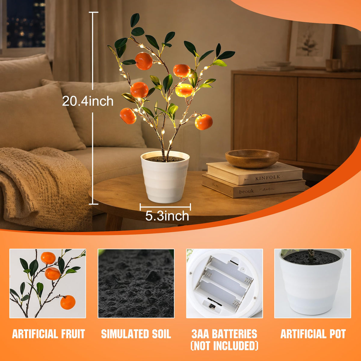 LED Orange Tree Lamp (Orange Tree)