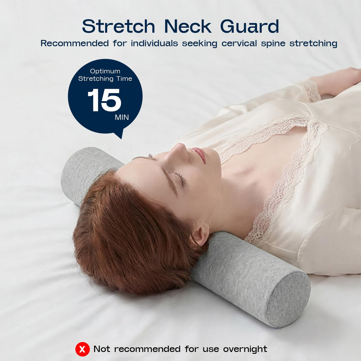 Neck Roll Pillow (Grey / Small - 4.1" H)