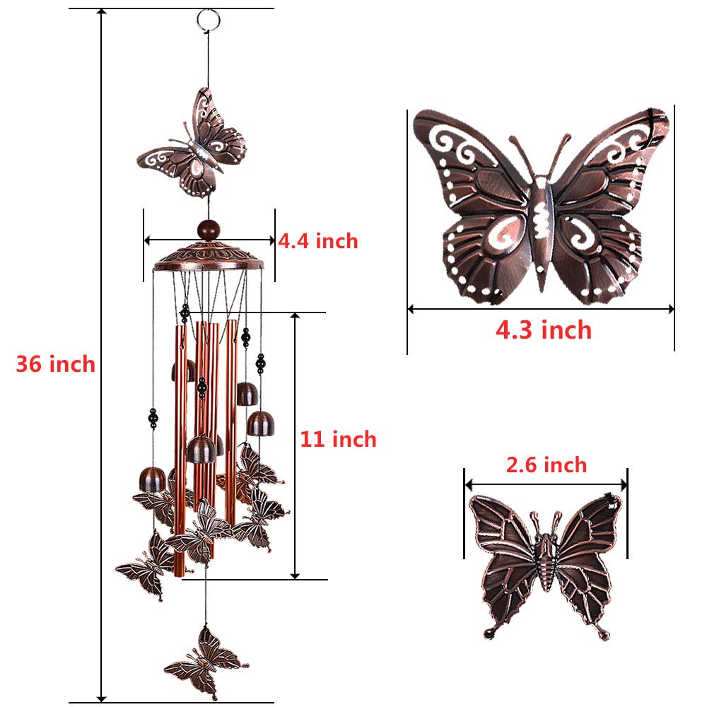 Butterfly Wind Chimes Outdoor Decor