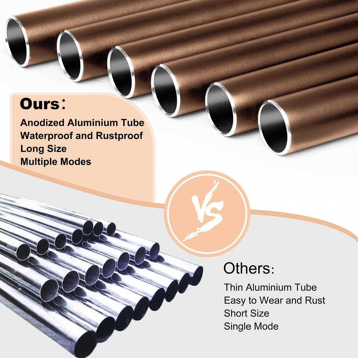 37" Aluminum Wind Chimes for Outside (Coffee / Classic 37")