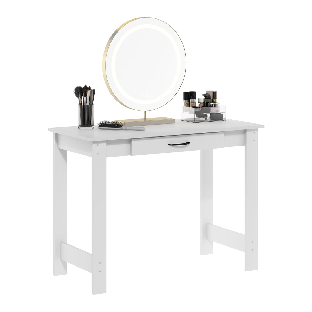 Jaya Writing Desk with Drawer (White / 39 inches)