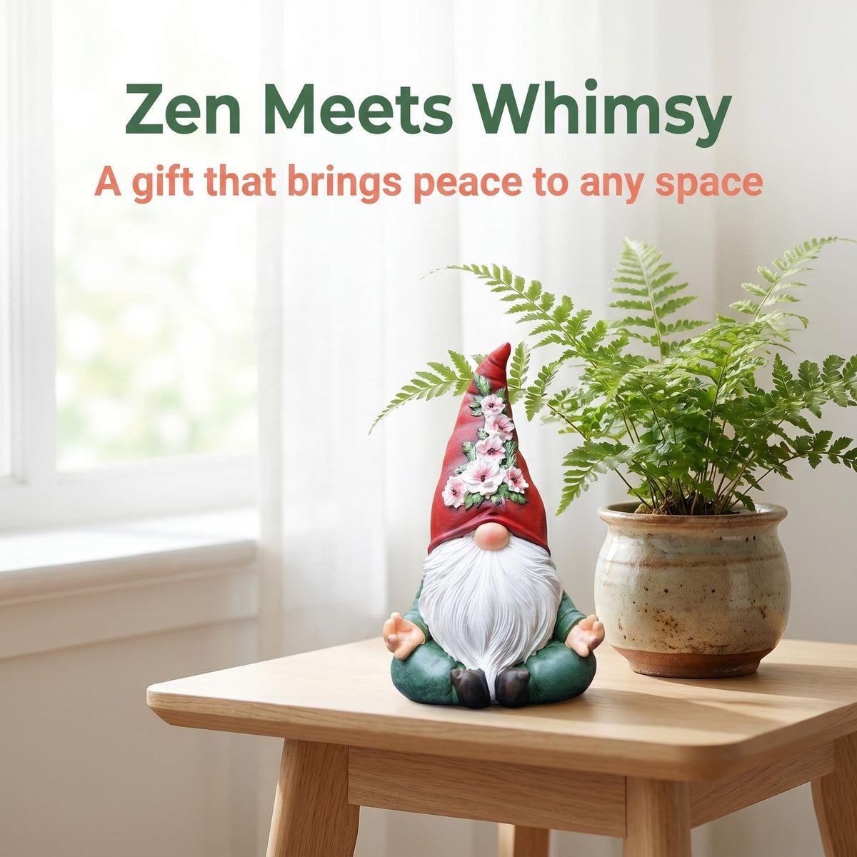 Zen Garden Gnome Statue (Zen Gnome 8in)