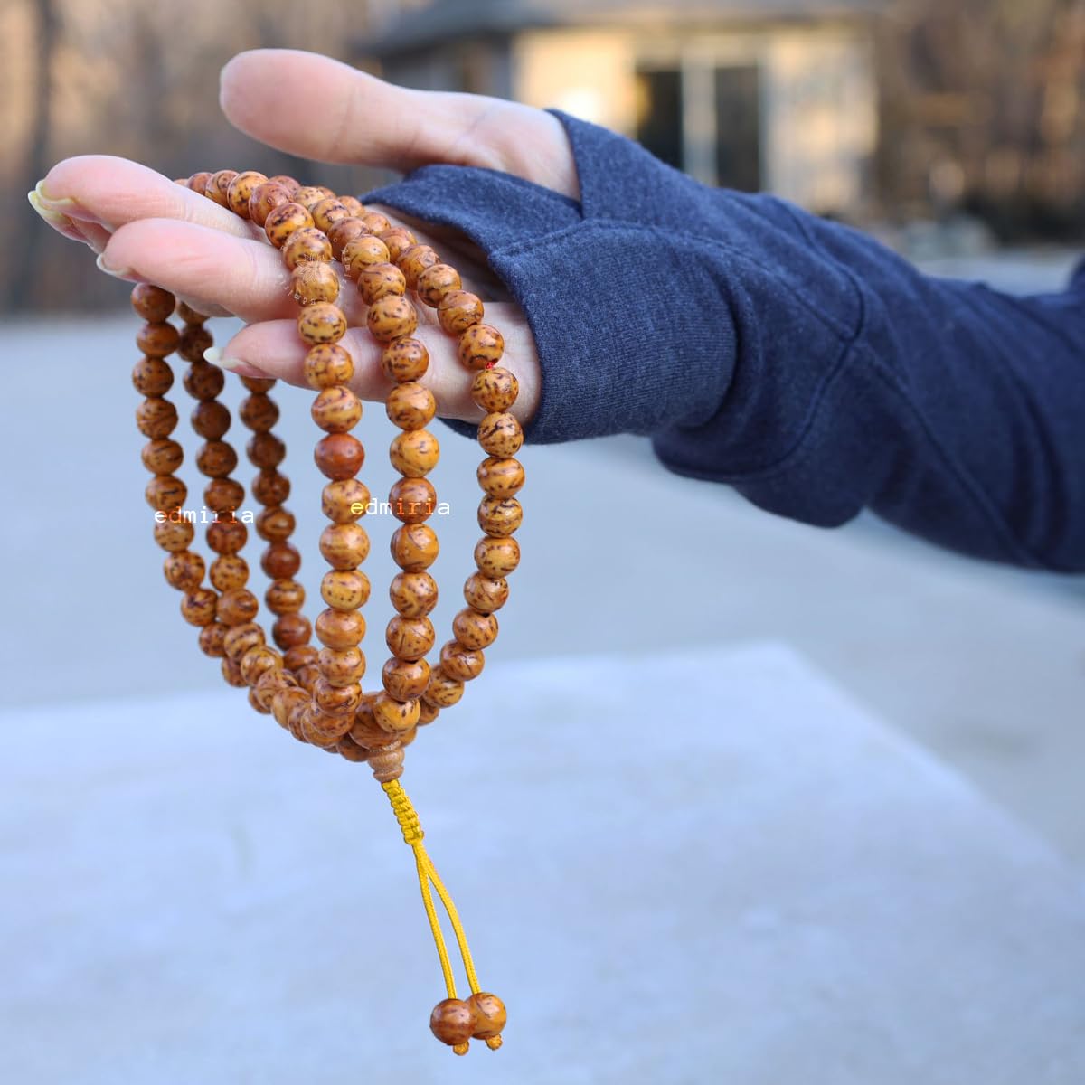 Indian Shiny Bodhi Seed Mala 108 Beads (Indian Shiny Bodhi 11mm)