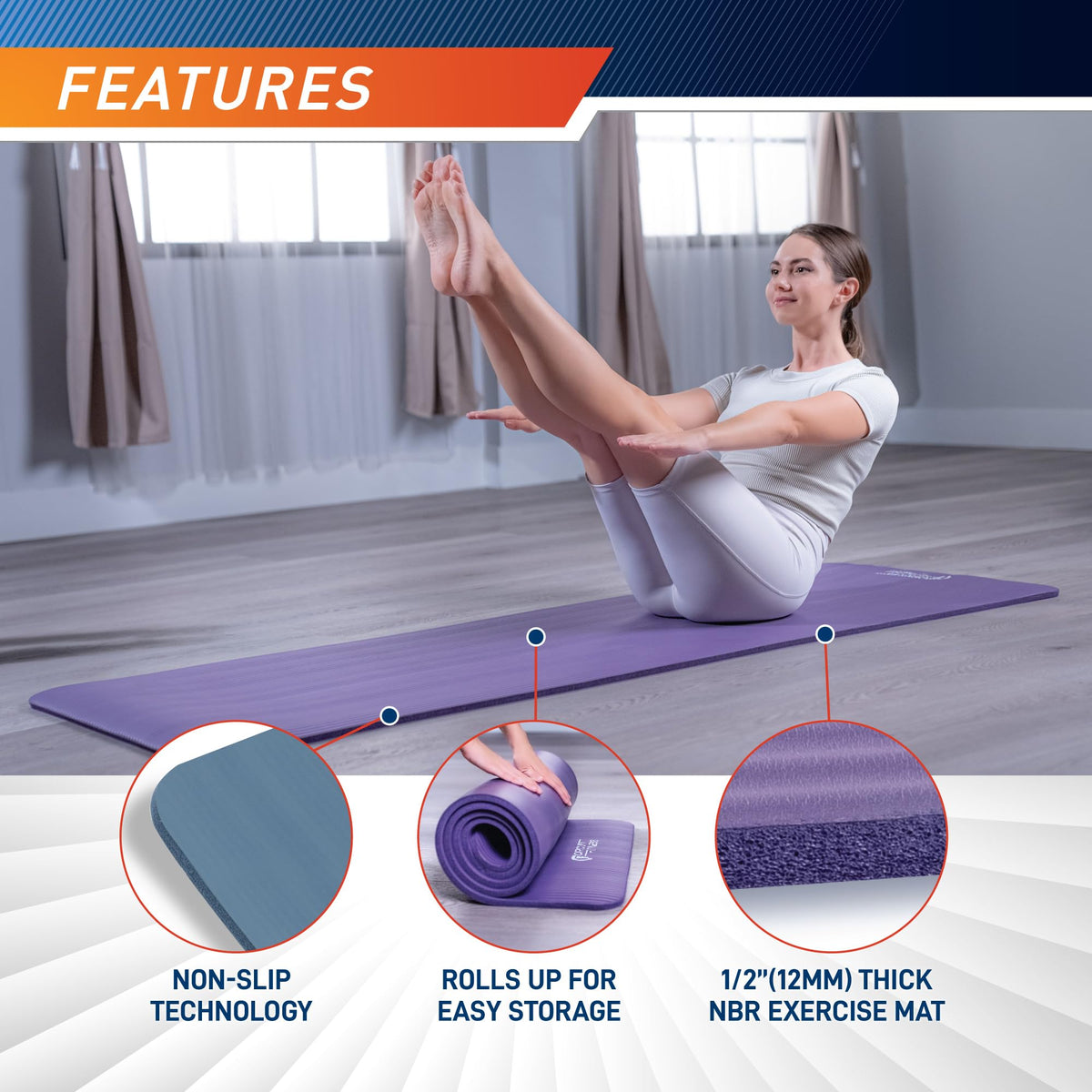 Circuit Fitness by Marcy 1 (Sapphire Blue / 1/2-inch)
