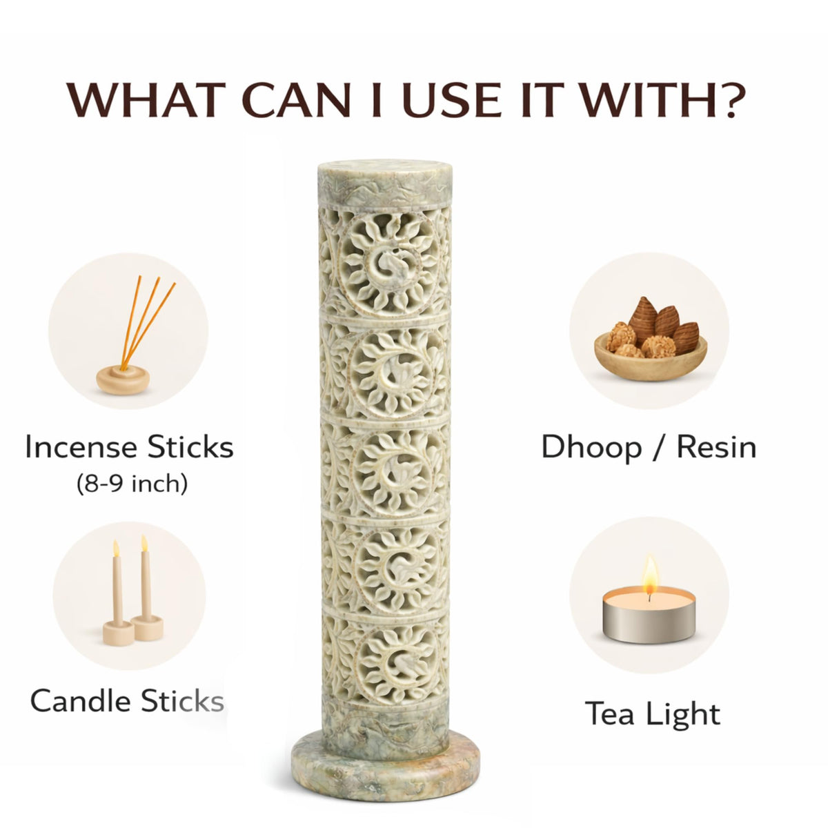 Marble Soapstone Incense Stick Holder