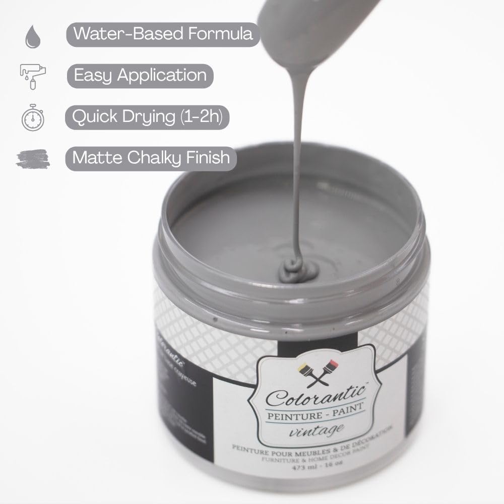 TRACTOR DUST Chalk Based Paint for Furniture DIY (Tractor Dust / 8 Fl Oz (Pack of 1))