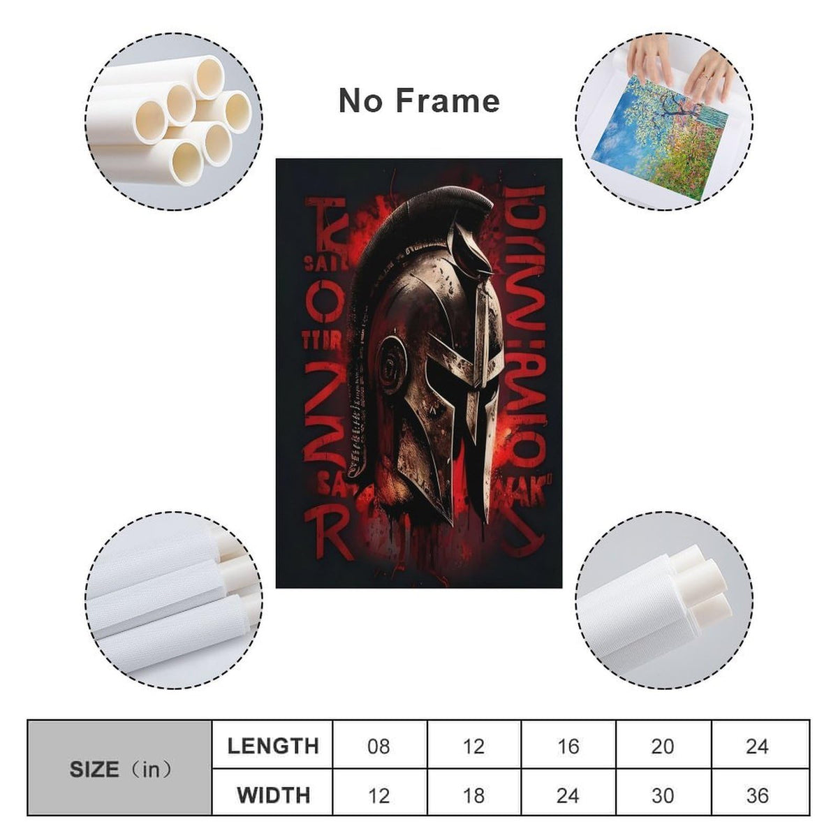 Spartan Strong Warrior Helmet Red Black Motivational Fitness Canvas Printing Wall Art Prints Wall Decor Posters Modern Gym Bedroom Living Room Office Man Cave Aesthetic 12x18inch (style-17 / 12x18inch(30x45cm) Unframe)