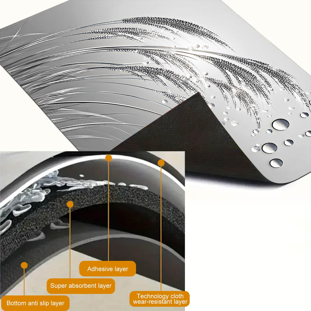 Stove Top Cover 28x20 Silver Reed Dew Diatomite Mat