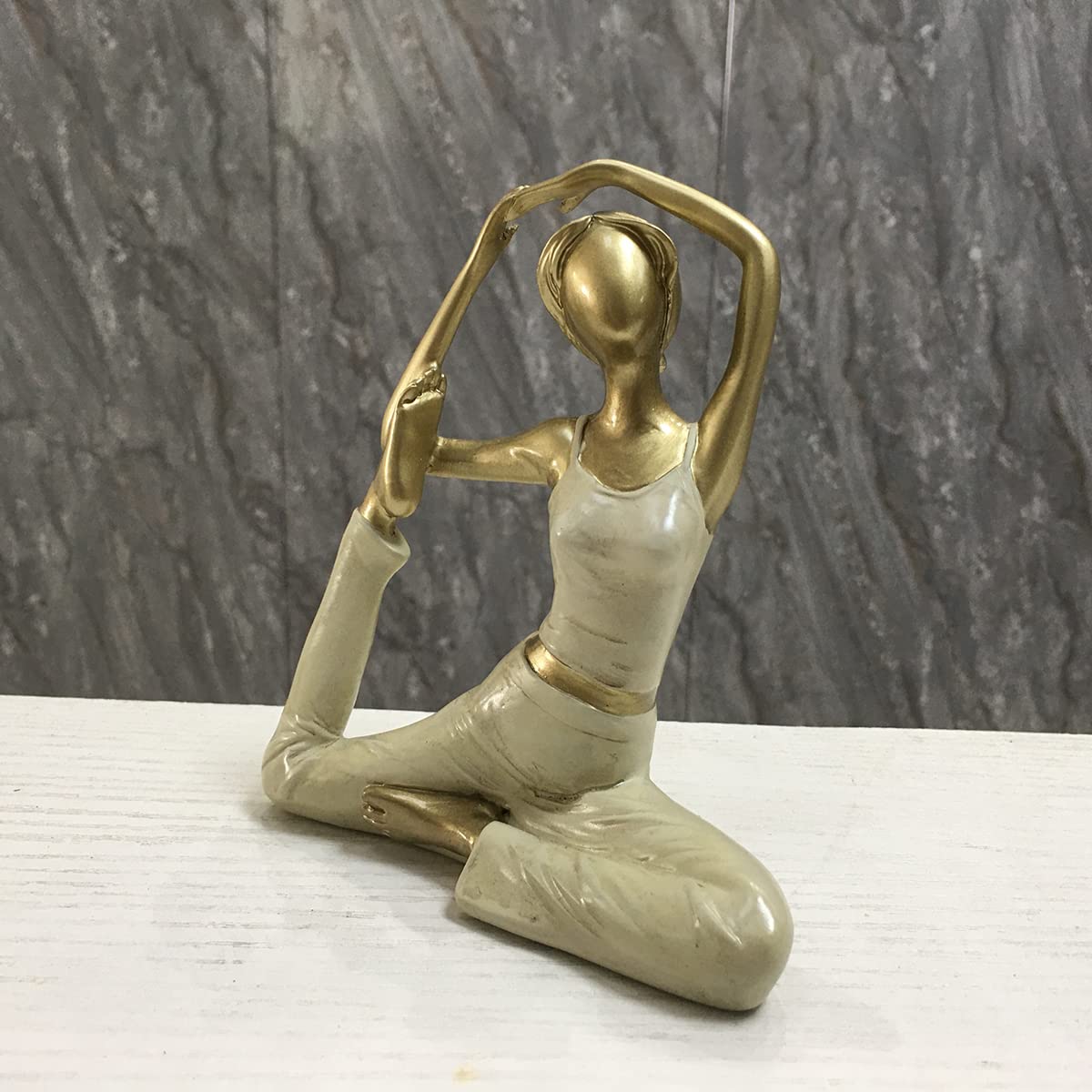 Abstract Yoga Girl Aesthetic Gold Yoga Pose Figurine Female Meditation (Style3)