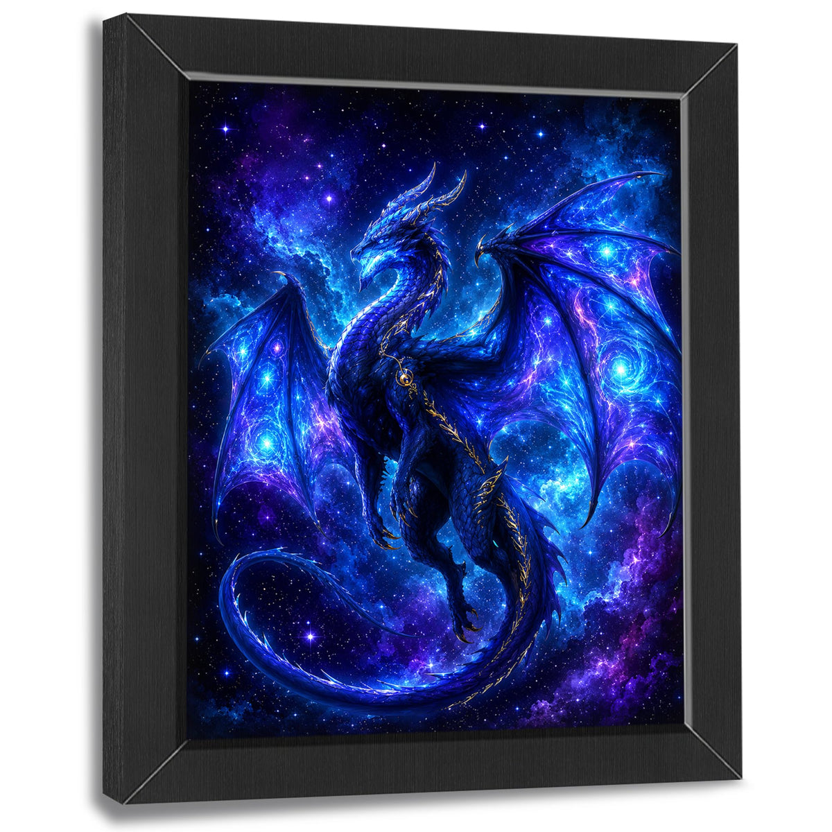 Galaxy Dragon Decor Wall Art (Wall Art Framed 52 / 20"L x 16"W)