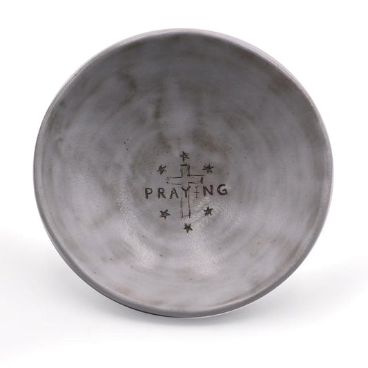 Prayer Offering Ritual Bowl Plate Great for Use Candles Tray Religious Spiritual Gifts（White Praying） (White Praying)
