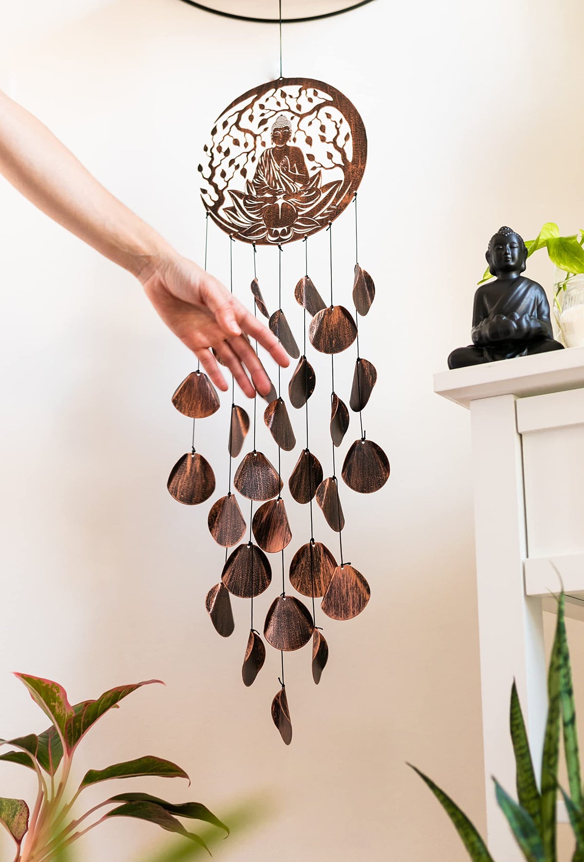 Shimmering Serenity Buddha Outdoor Garden Decor Wind Chime (Zen Buddha Serenity)